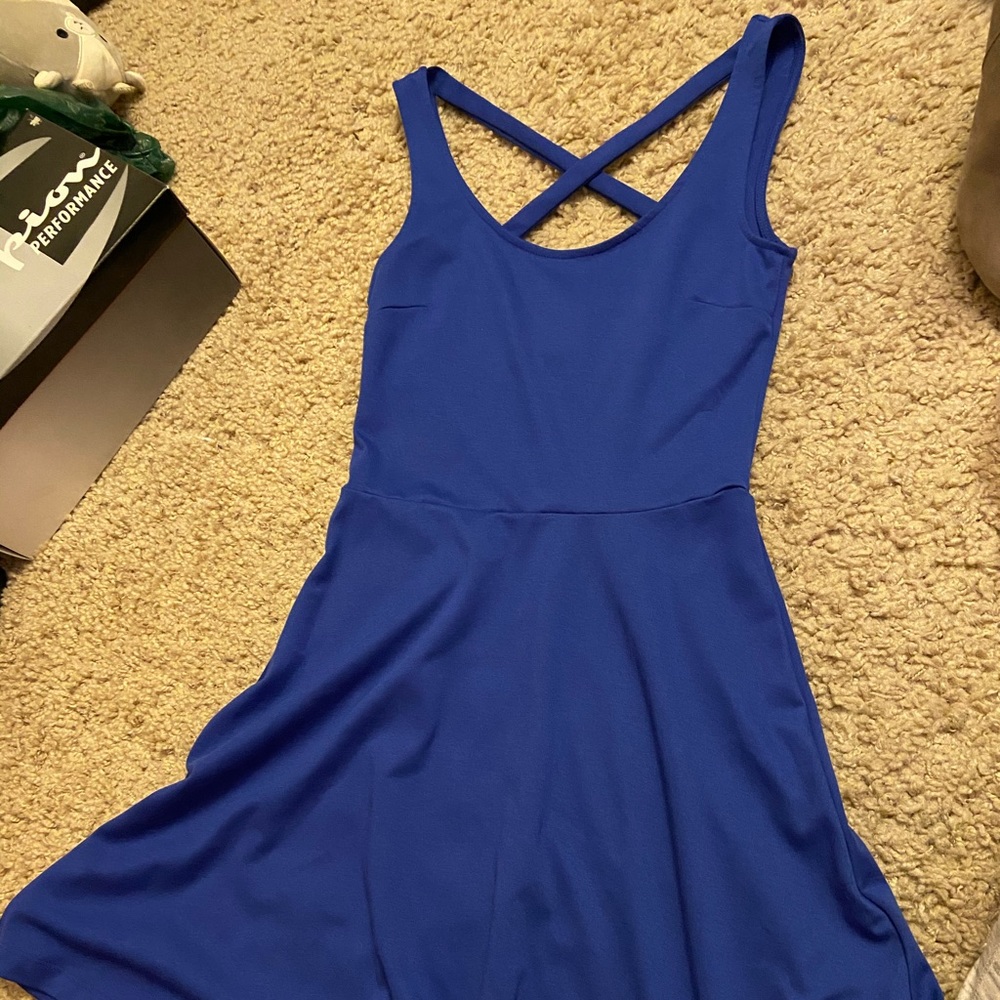 H&M blue skater dress